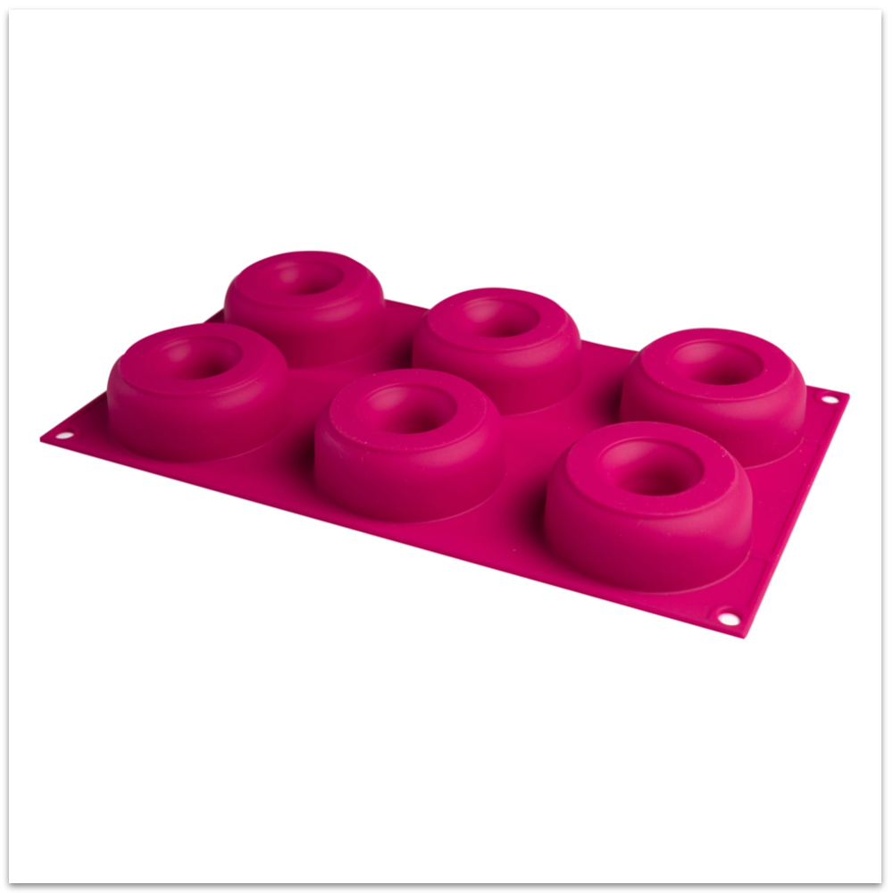 Molde de silicona de donuts de 12 cavidades de 7 cm