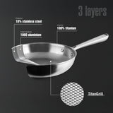 Pack 3 Sartenes titanio 100% puro 5% dto