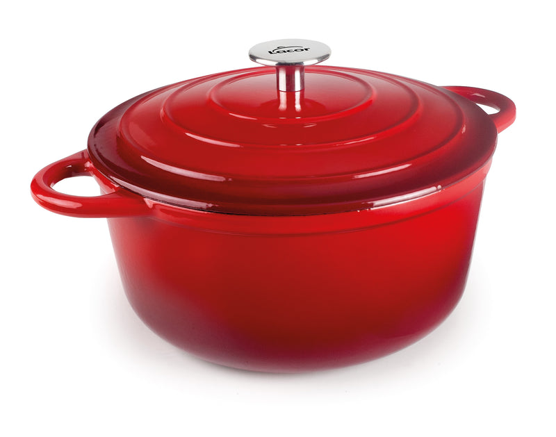 Cacerola hierro fundido rojo