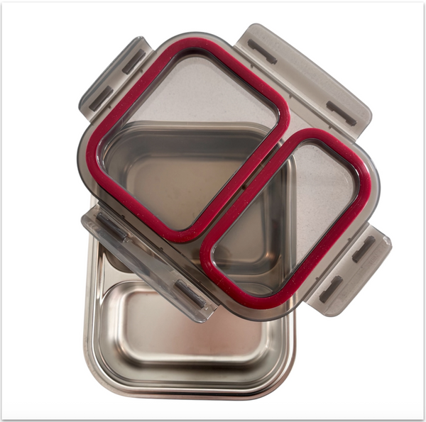 PREVENTA ENVIO 2/9 Tupper 2 compartimentos estanca acero inox 18/10
