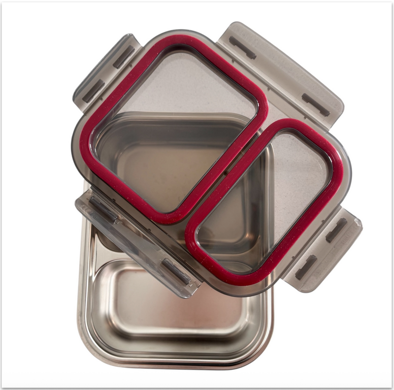 PREVENTA ENVIO 2/9 Tupper 2 compartimentos estanca acero inox 18/10