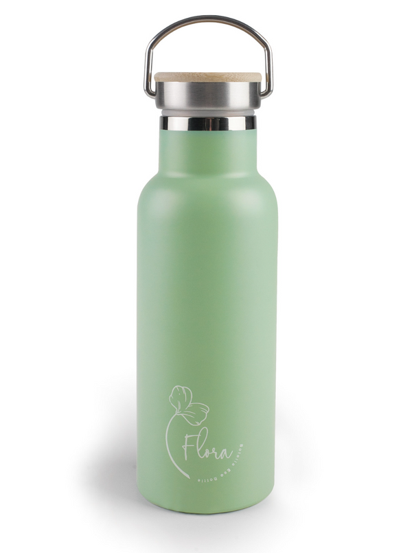 Botella acero inox 18/10 verde