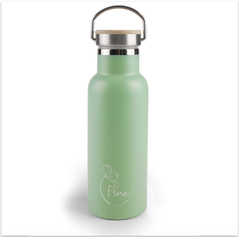Botella acero inox 18/10 verde
