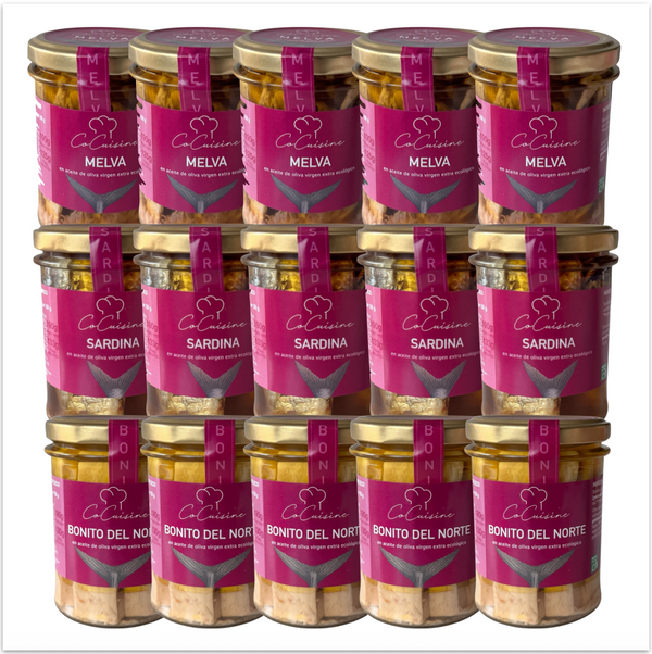 Pack mixto conservas en Aove ecológico 10%DTO