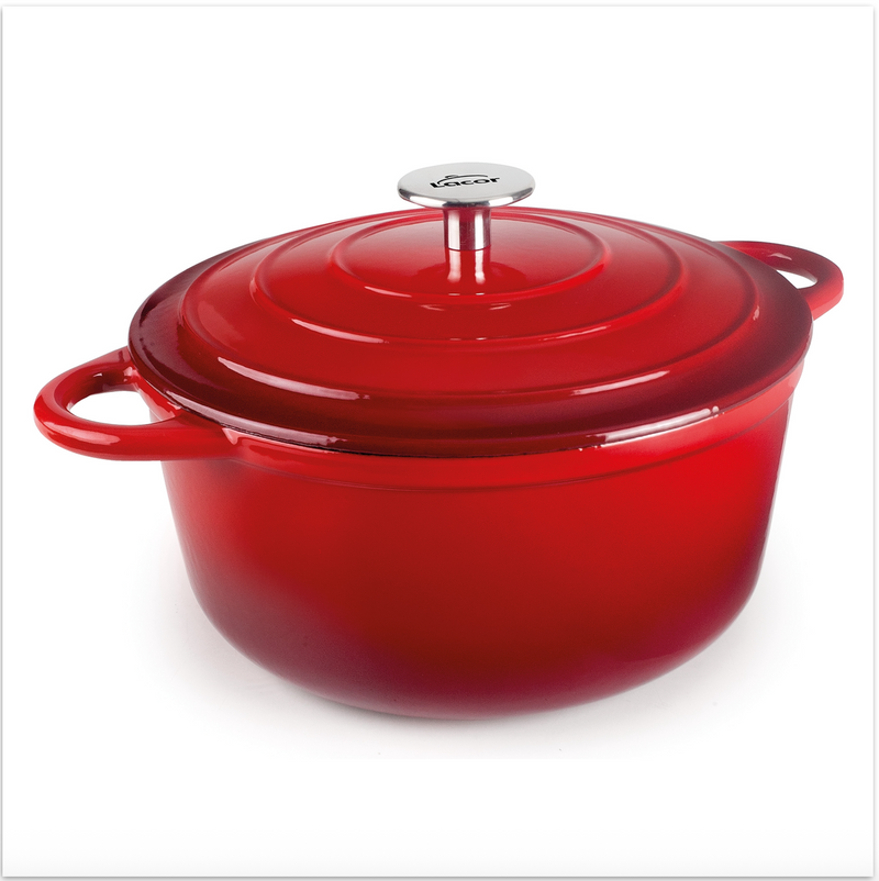 Cacerola hierro fundido rojo