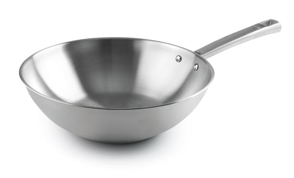 Sartén Wok acero inoxidable 28 cm - Cocuisine