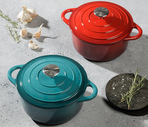 Cacerola hierro fundido rojo