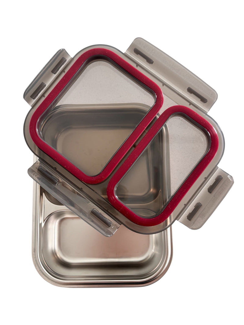 PREVENTA ENVIO 2/9 Tupper 2 compartimentos estanca acero inox 18/10