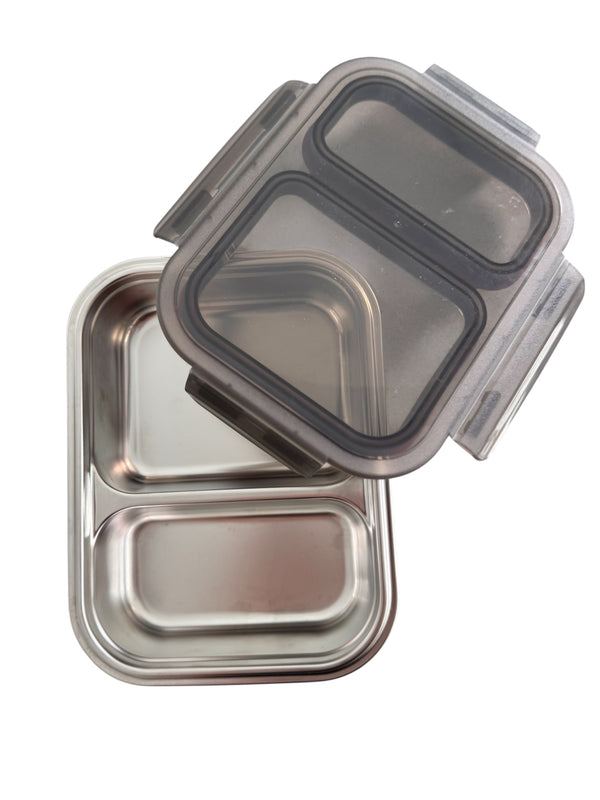PREVENTA ENVIO 2/9 Tupper 2 compartimentos estanca acero inox 18/10