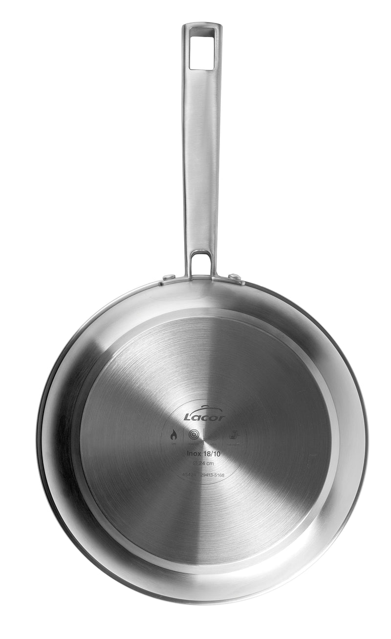  LACOR Sartén de acero de hierro, talla única, 11.0 in, color  plateado : Hogar y Cocina